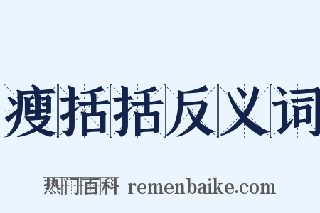 瘦括括反义词是什么意思的图片